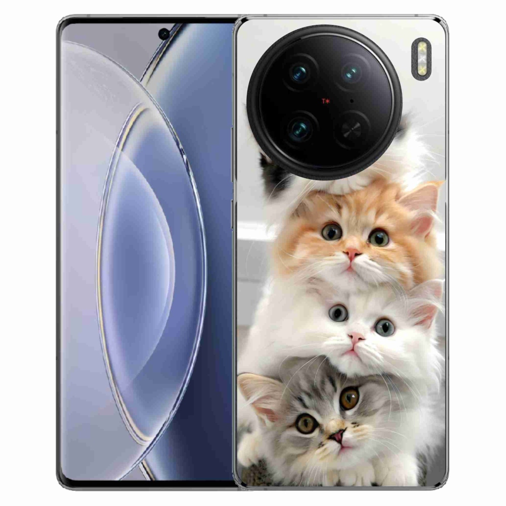 Gelový kryt mmCase na Vivo X90 Pro - kočičí parta