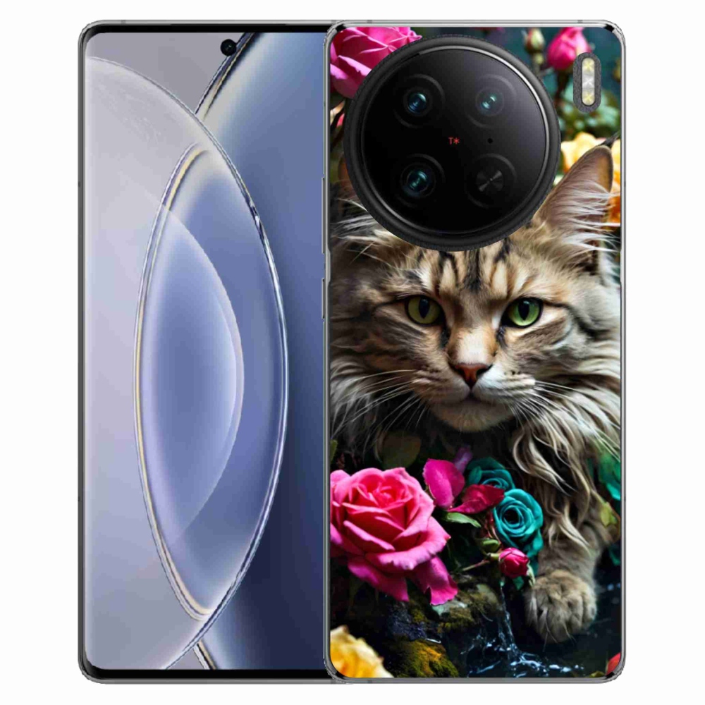 Gelový kryt mmCase na Vivo X90 Pro - kočíčí pohled 2