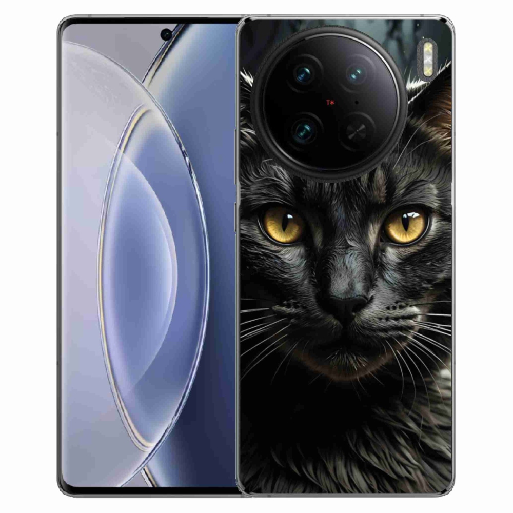 Gelový kryt mmCase na Vivo X90 Pro - kočičí pohled 3