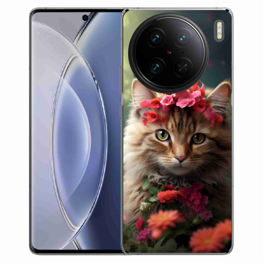 Gelový kryt mmCase na Vivo X90 Pro - kočíčí princezna