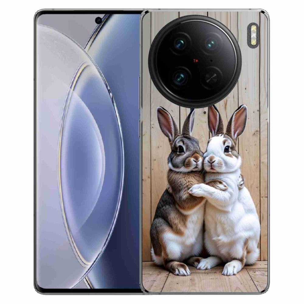 Gelový kryt mmCase na Vivo X90 Pro - králičí pár