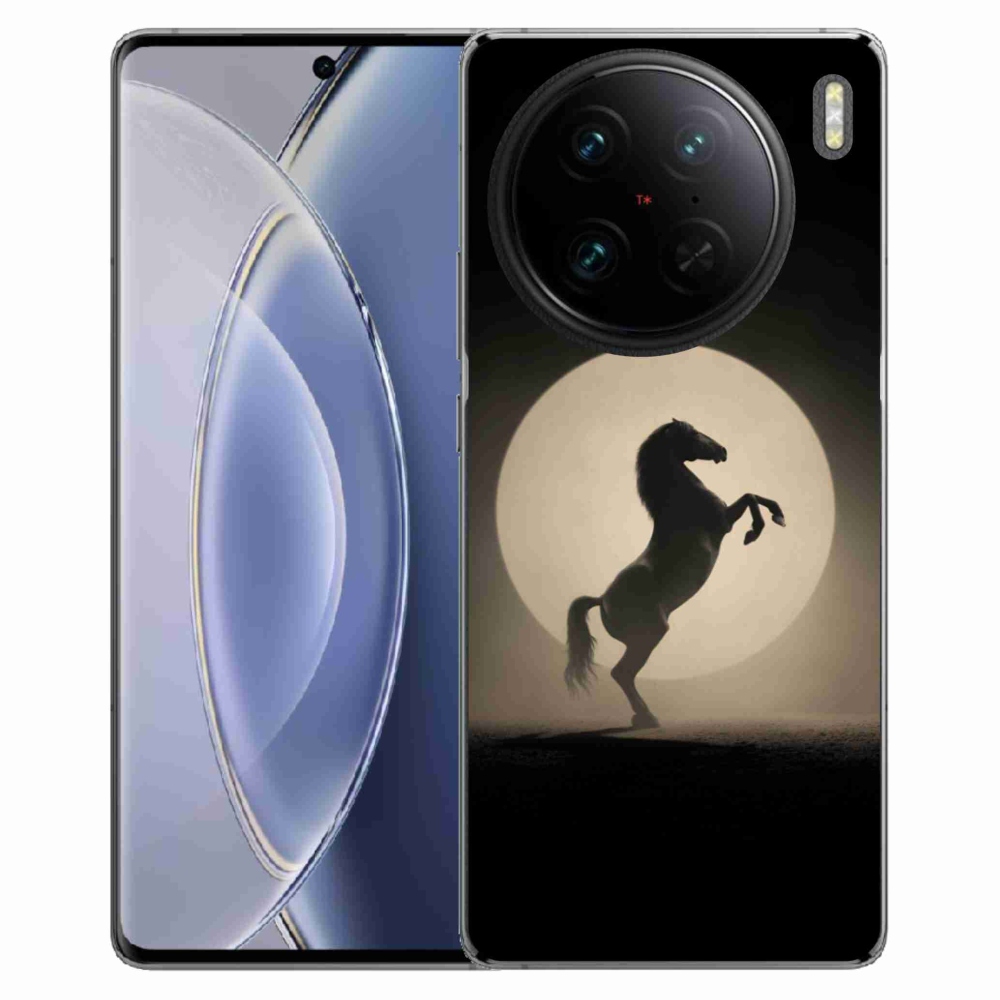 Gelový kryt mmCase na Vivo X90 Pro - kůň v siluetě