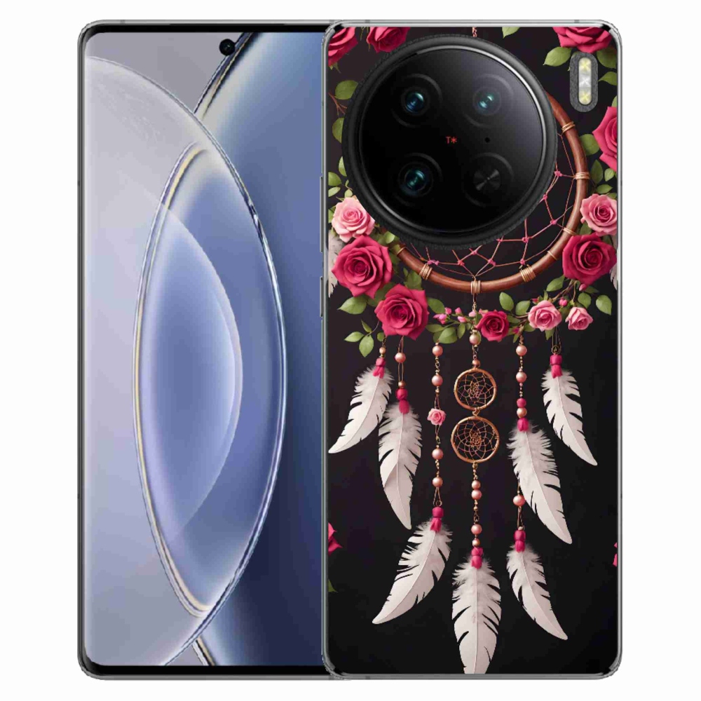 Gelový kryt mmCase na Vivo X90 Pro - lapač snů s růžemi