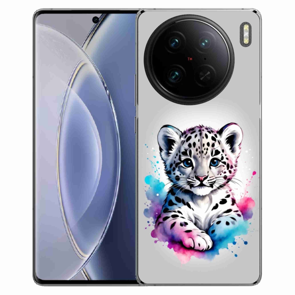 Gelový kryt mmCase na Vivo X90 Pro - levhartí mládě