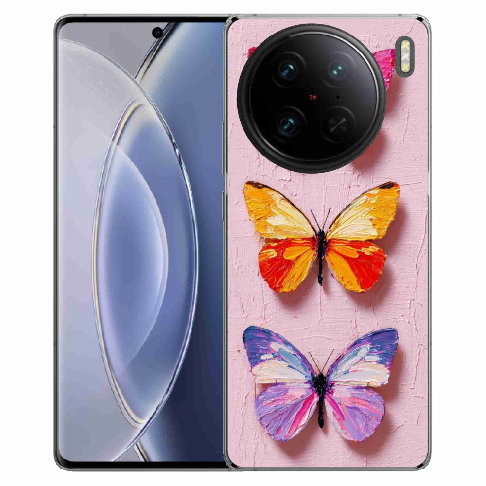 Gelový kryt mmCase na Vivo X90 Pro - motýlí trojice