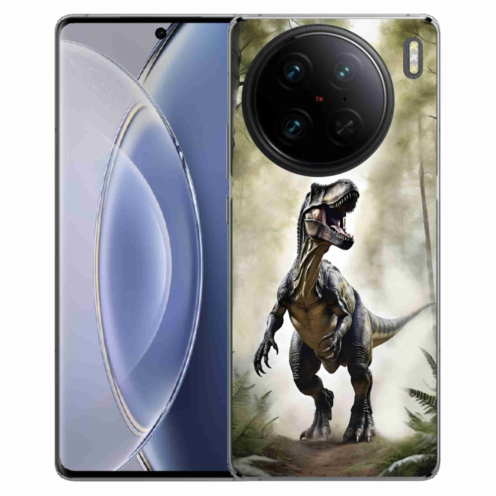 Gelový kryt mmCase na Vivo X90 Pro - naštvaný T-Rex