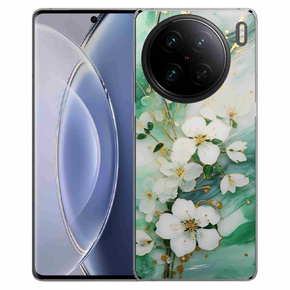 Gelový kryt mmCase na Vivo X90 Pro - něžné květy