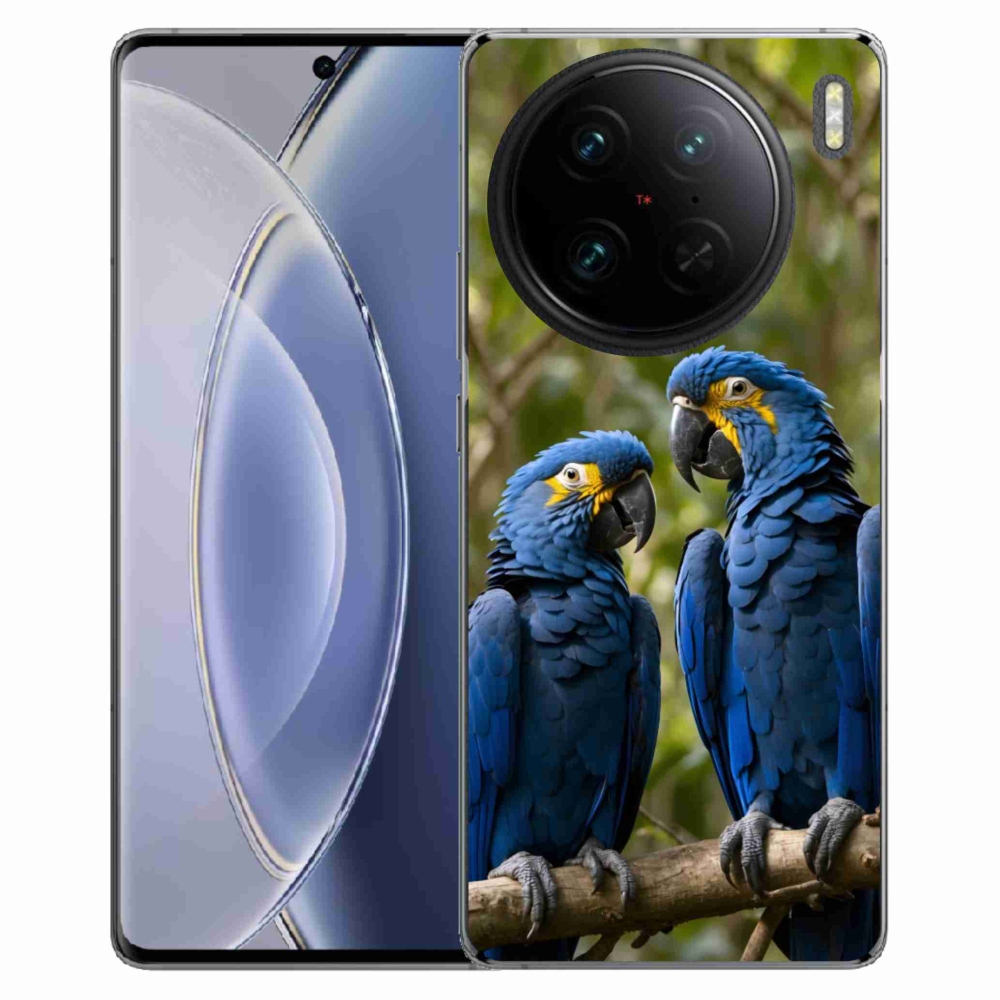 Gelový kryt mmCase na Vivo X90 Pro - papouščí duo