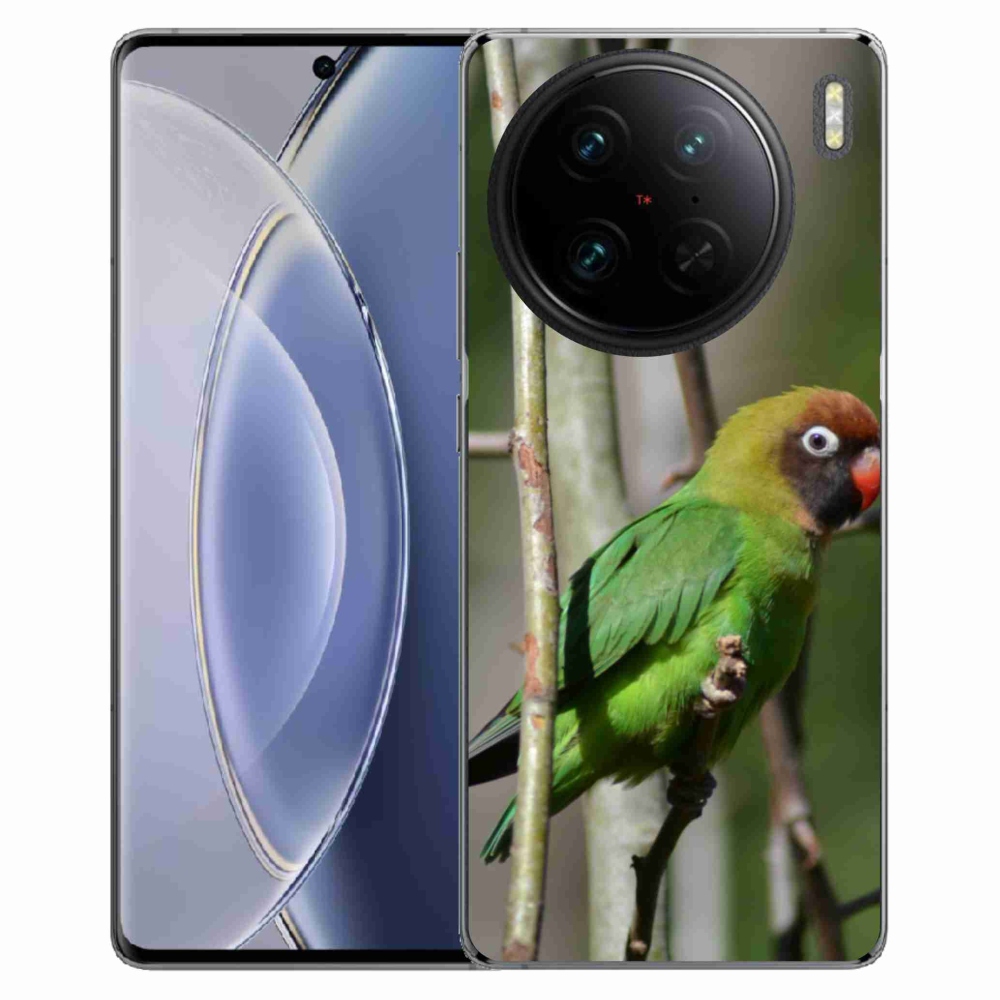 Gelový kryt mmCase na Vivo X90 Pro - papoušek agapornis