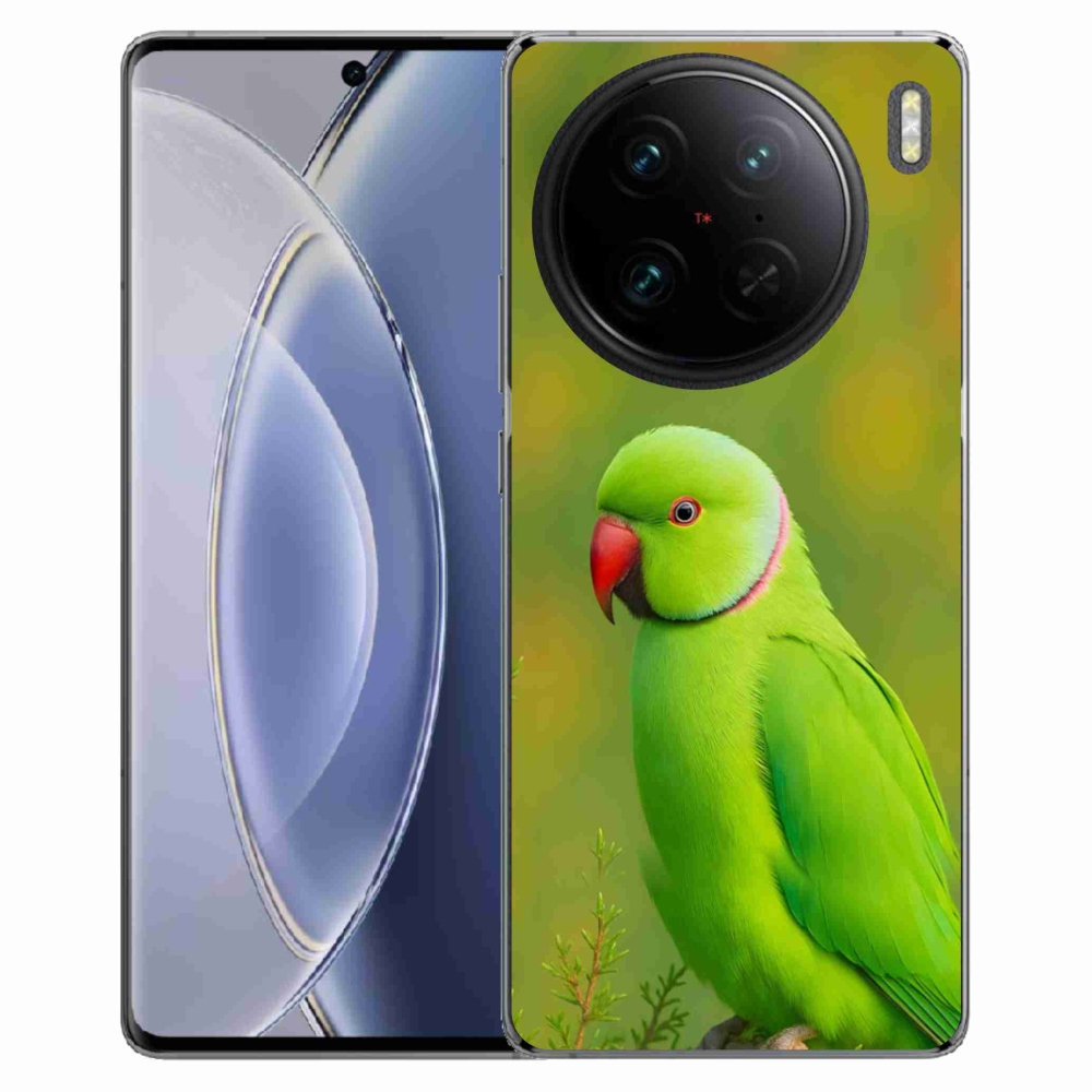 Gelový kryt mmCase na Vivo X90 Pro - papoušek alexandr 2