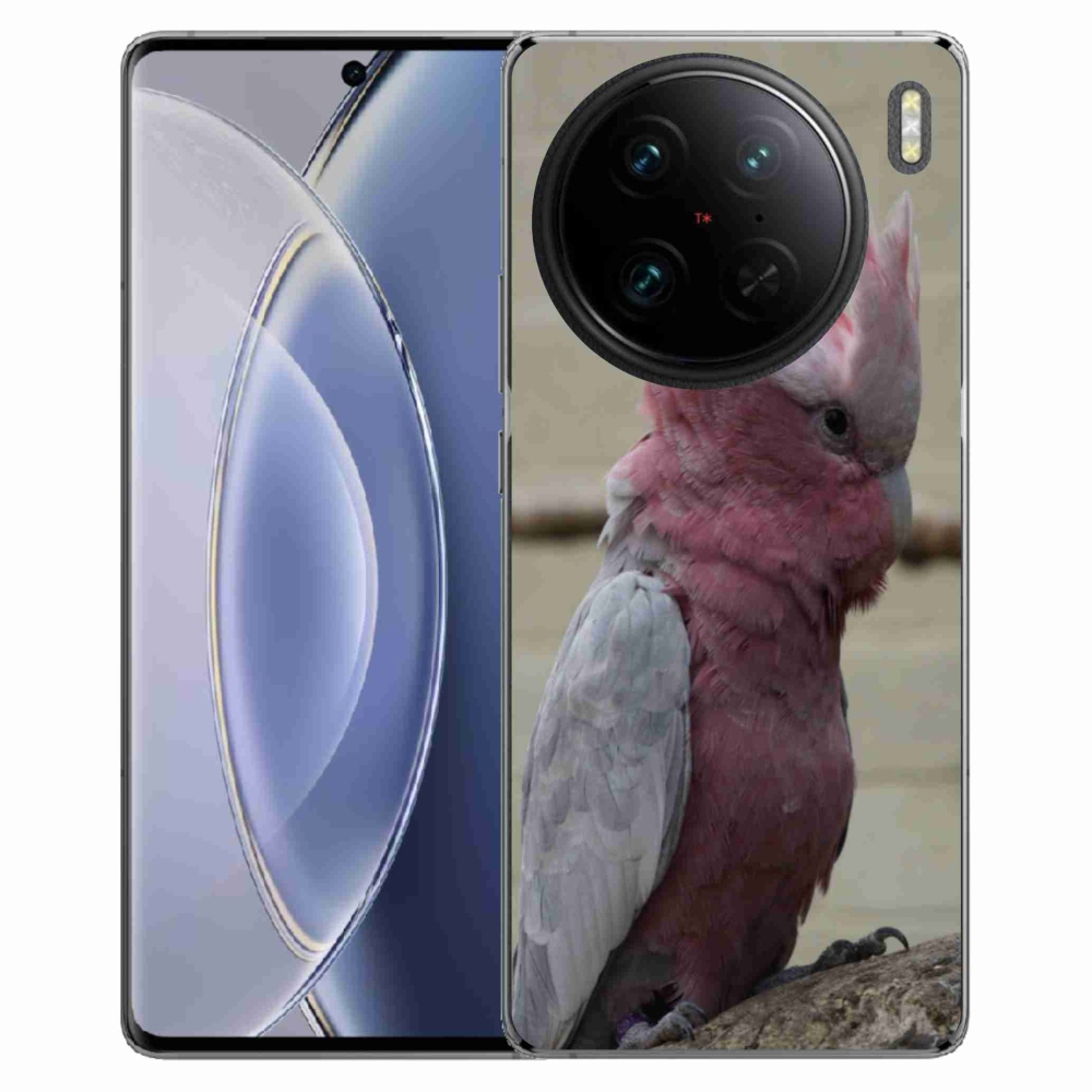 Gelový kryt mmCase na Vivo X90 Pro - papoušek kakadu růžový
