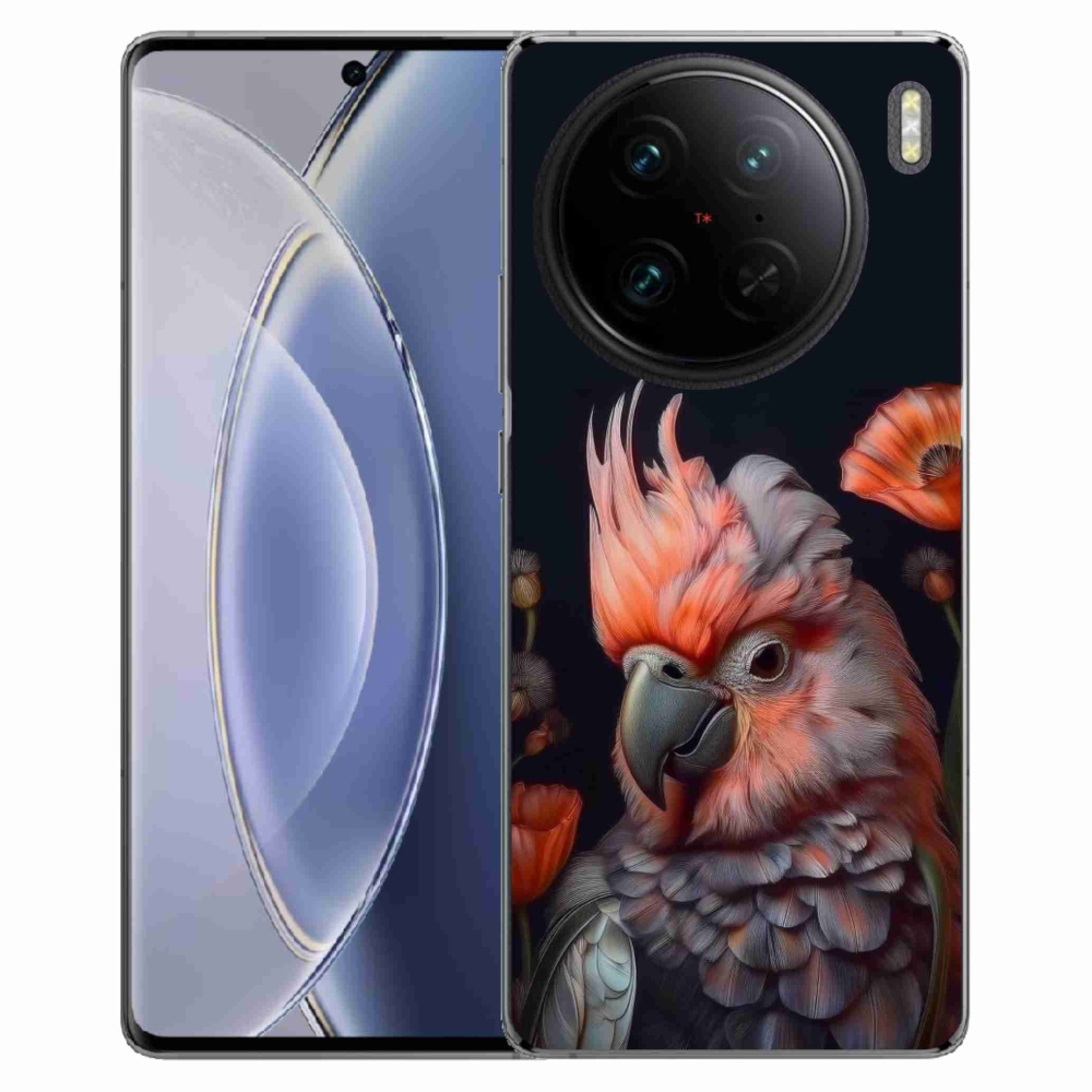 Gelový kryt mmCase na Vivo X90 Pro - papoušek kakadu v barvách