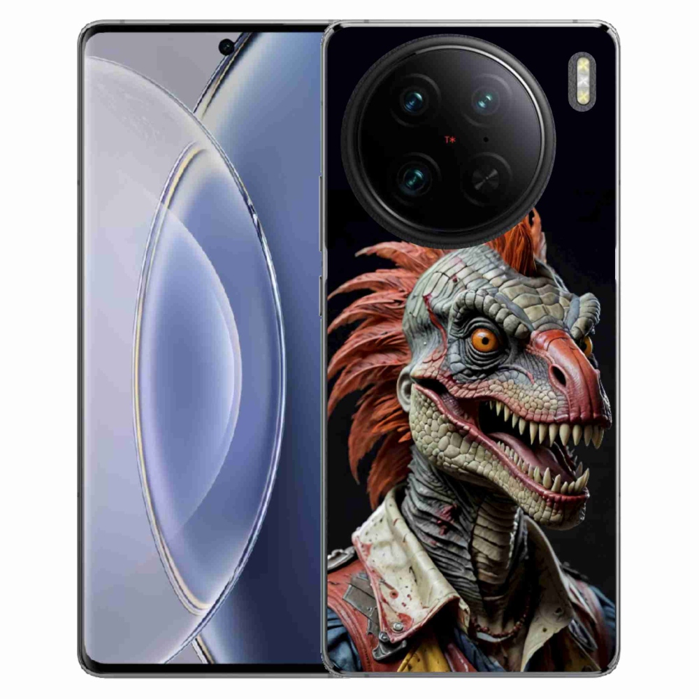 Gelový kryt mmCase na Vivo X90 Pro - punk dinosaurus
