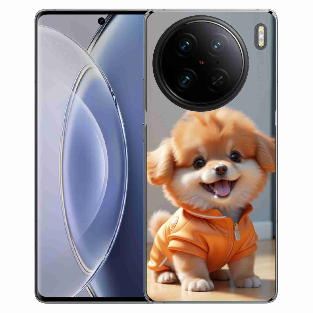 Gelový kryt mmCase na Vivo X90 Pro - roztomilý pomeranian v mikině
