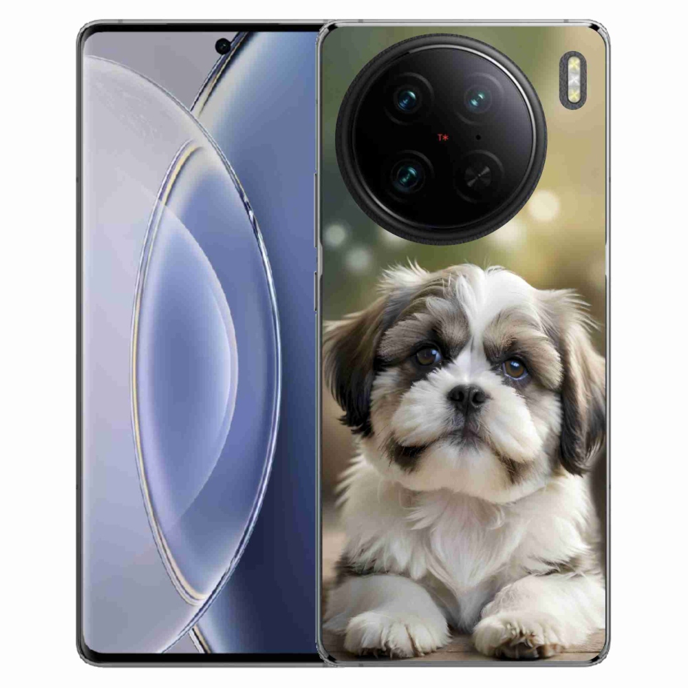 Gelový kryt mmCase na Vivo X90 Pro - roztomilý shih-tzu