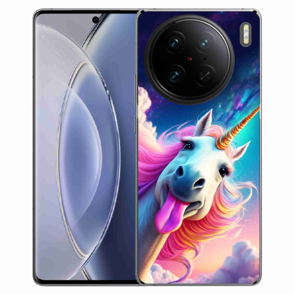 Gelový kryt mmCase na Vivo X90 Pro - šílený jednorožec