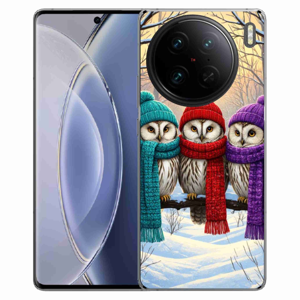 Gelový kryt mmCase na Vivo X90 Pro - soví přátelé
