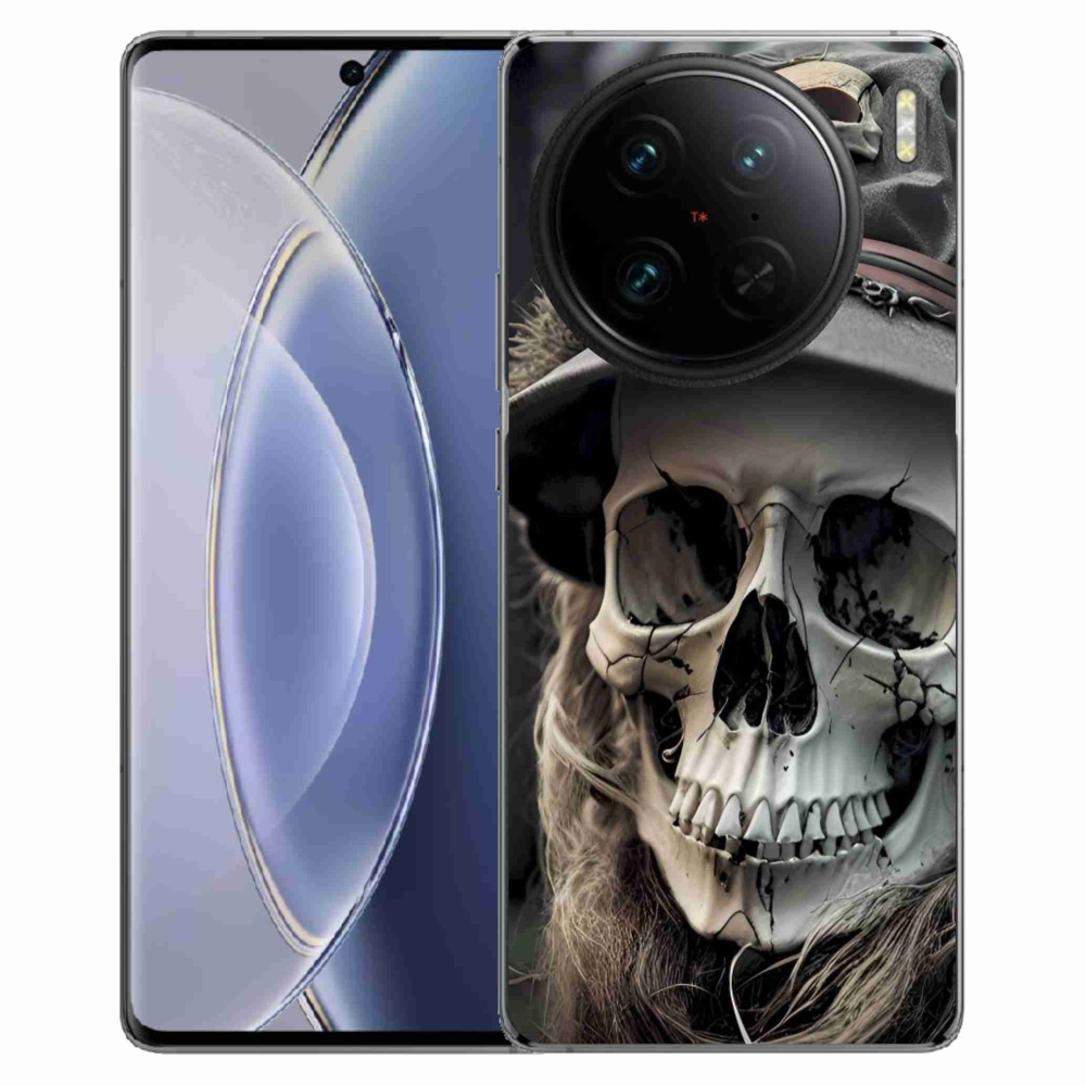 Gelový kryt mmCase na Vivo X90 Pro - temná lebka