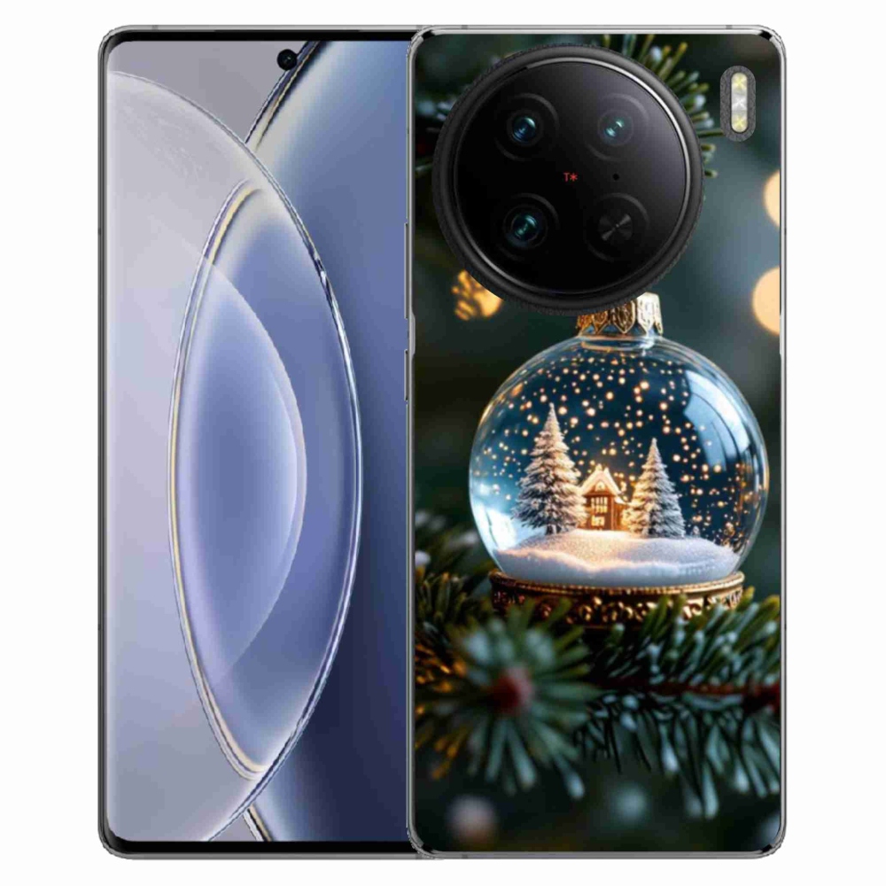 Gelový kryt mmCase na Vivo X90 Pro - vánoční koule 2