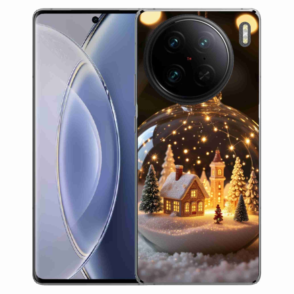 Gelový kryt mmCase na Vivo X90 Pro - vánoční koule 3