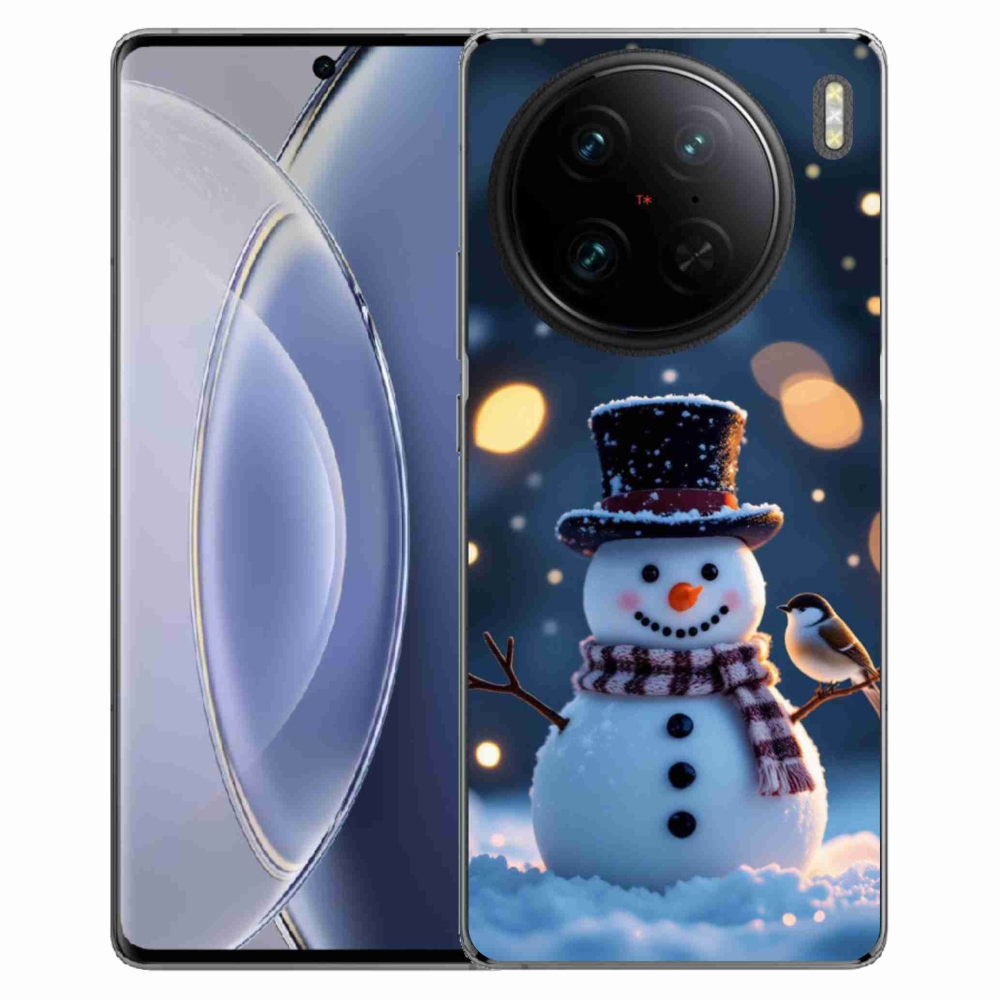 Gelový kryt mmCase na Vivo X90 Pro - vánoční sněhulák