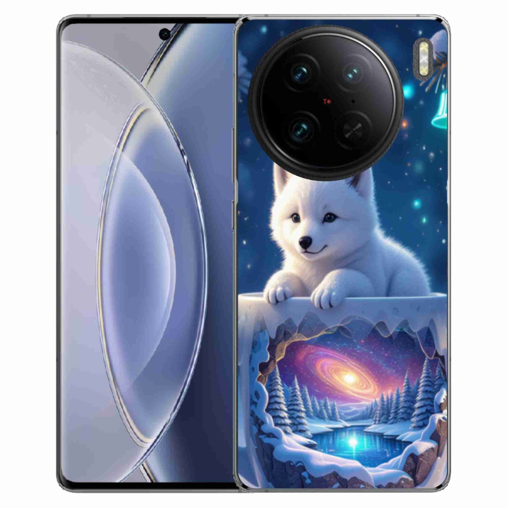 Gelový kryt mmCase na Vivo X90 Pro - vánoční štěně