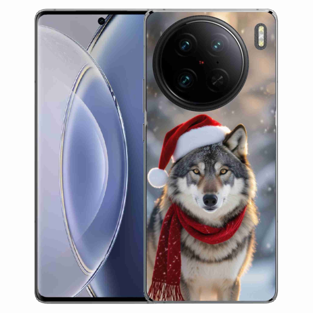Gelový kryt mmCase na Vivo X90 Pro - vánoční vlk