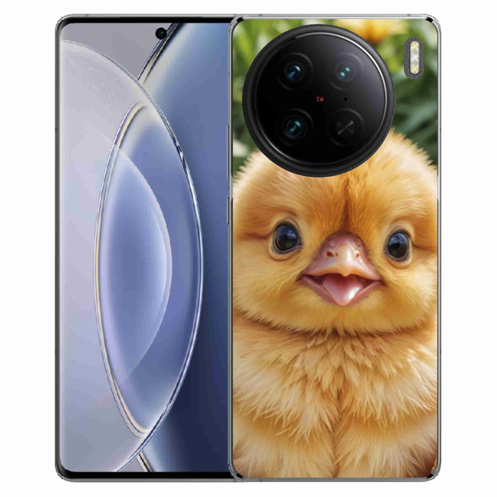 Gelový kryt mmCase na Vivo X90 Pro - veselé kuřátko