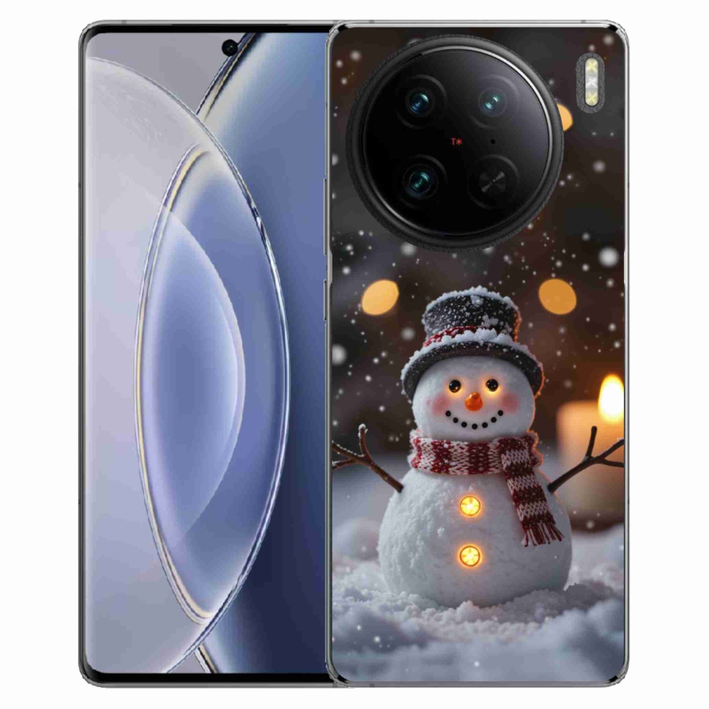 Gelový kryt mmCase na Vivo X90 Pro - veselý sněhulák