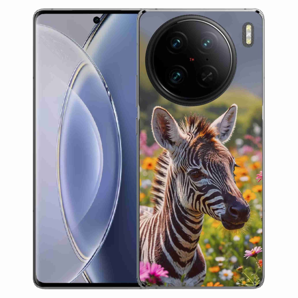 Gelový kryt mmCase na Vivo X90 Pro - zebra na louce