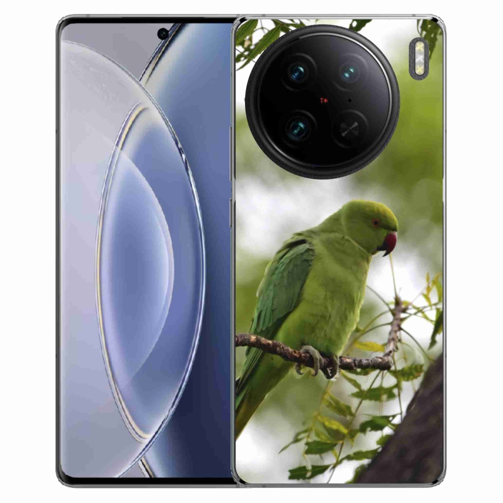 Gelový kryt mmCase na Vivo X90 Pro - zelený papoušek