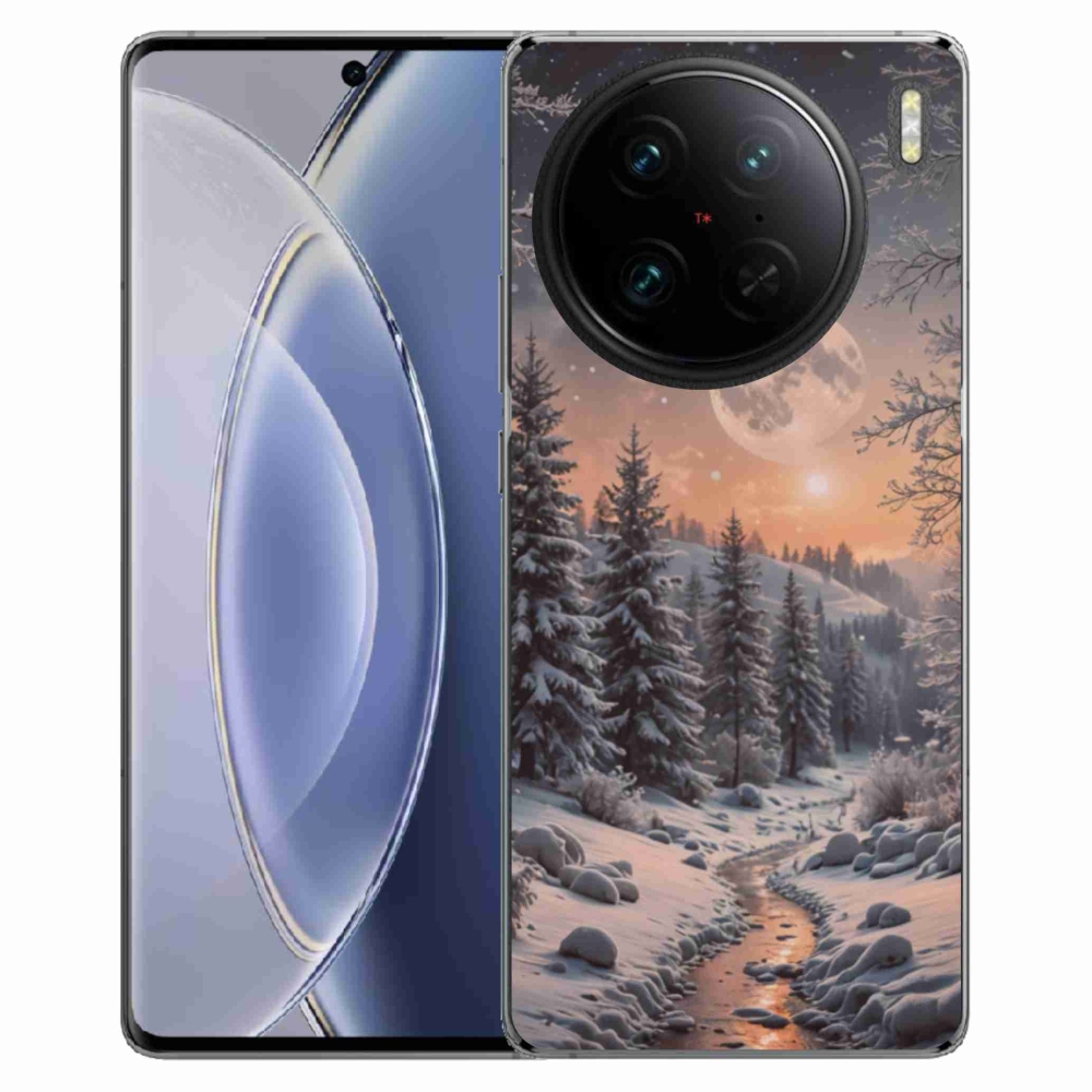 Gelový kryt mmCase na Vivo X90 Pro - zimní krajina 2