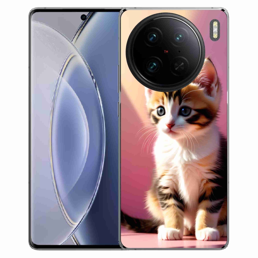 Gelový kryt mmCase na Vivo X90 Pro - zvědavé kotě 2