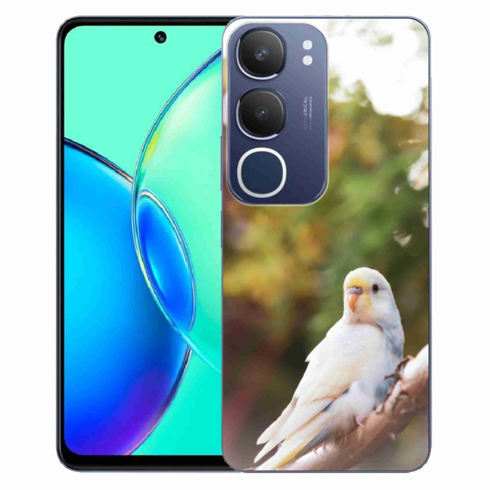 Gelový kryt mmCase na Vivo Y19S - andulka bílá