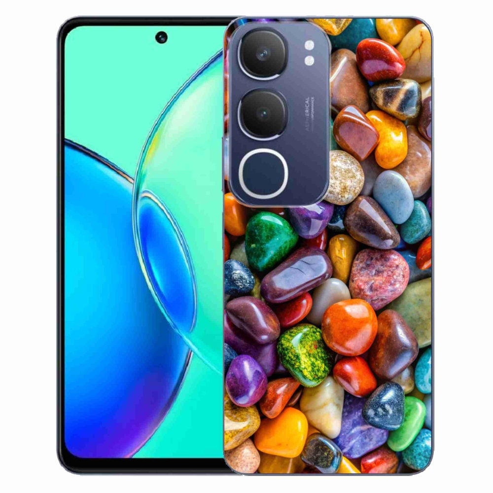 Gelový kryt mmCase na Vivo Y19S - barevné kamínky