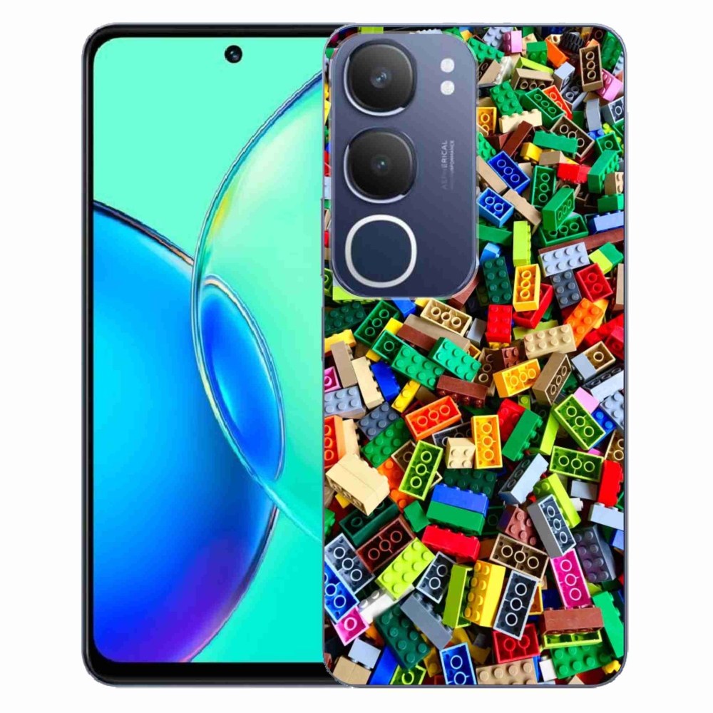 Gelový kryt mmCase na Vivo Y19S - barevné stavební kostky