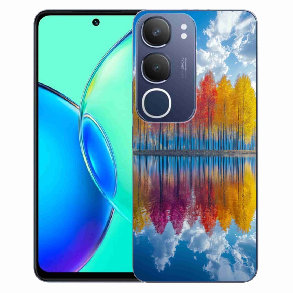 Gelový kryt mmCase na Vivo Y19S - barevné stromy