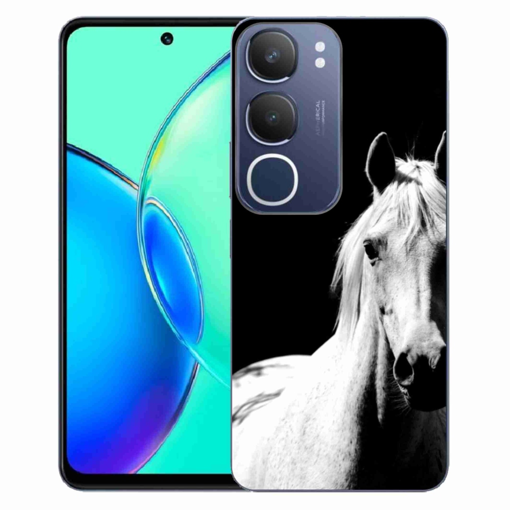 Gelový kryt mmCase na Vivo Y19S - bílý kůň 5