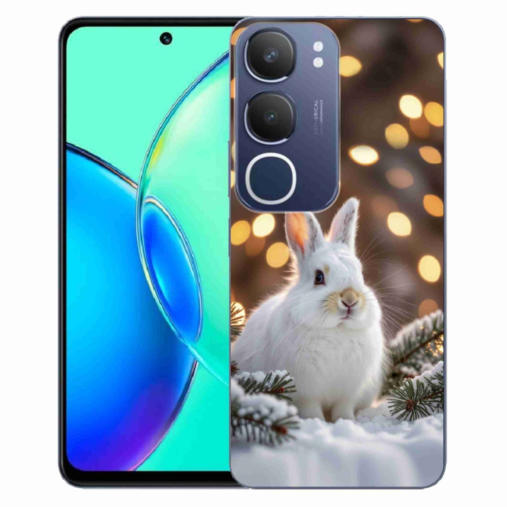 Gelový kryt mmCase na Vivo Y19S - bílý zajíc