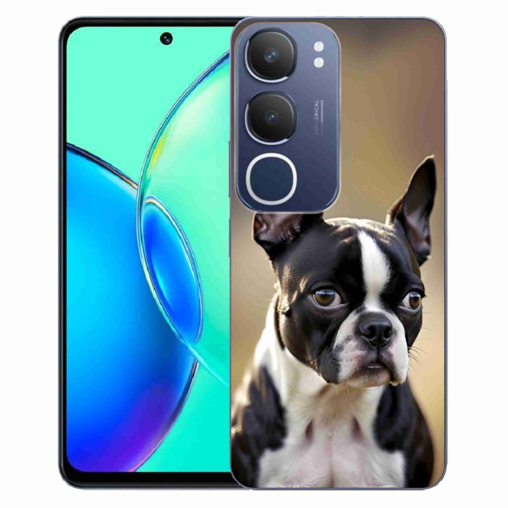 Gelový kryt mmCase na Vivo Y19S - bostonský teriér