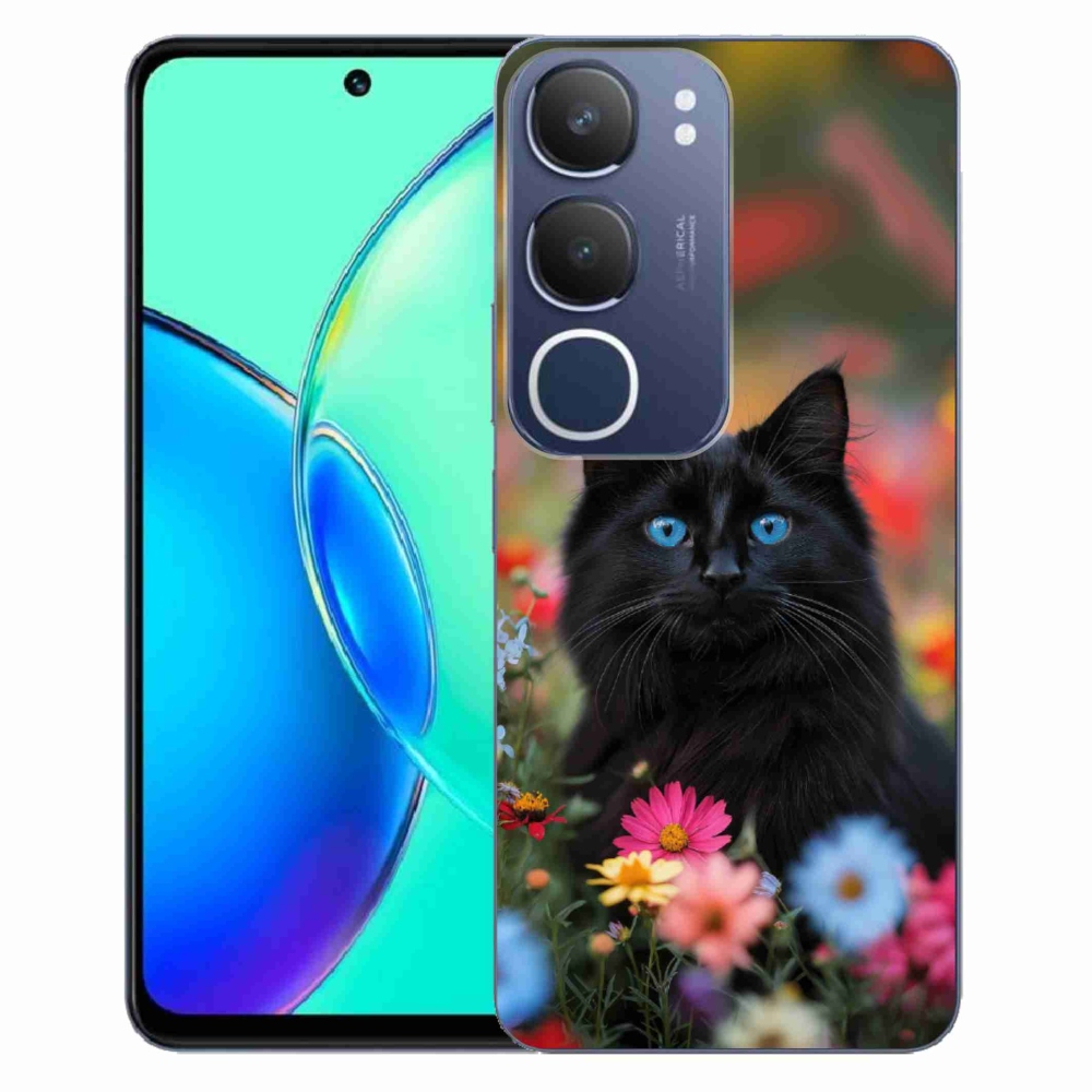 Gelový kryt mmCase na Vivo Y19S - černé kotě 4