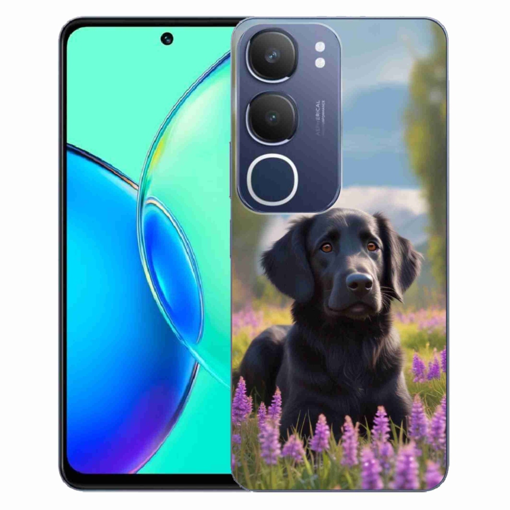Gelový kryt mmCase na Vivo Y19S - elegantní černý retrívr
