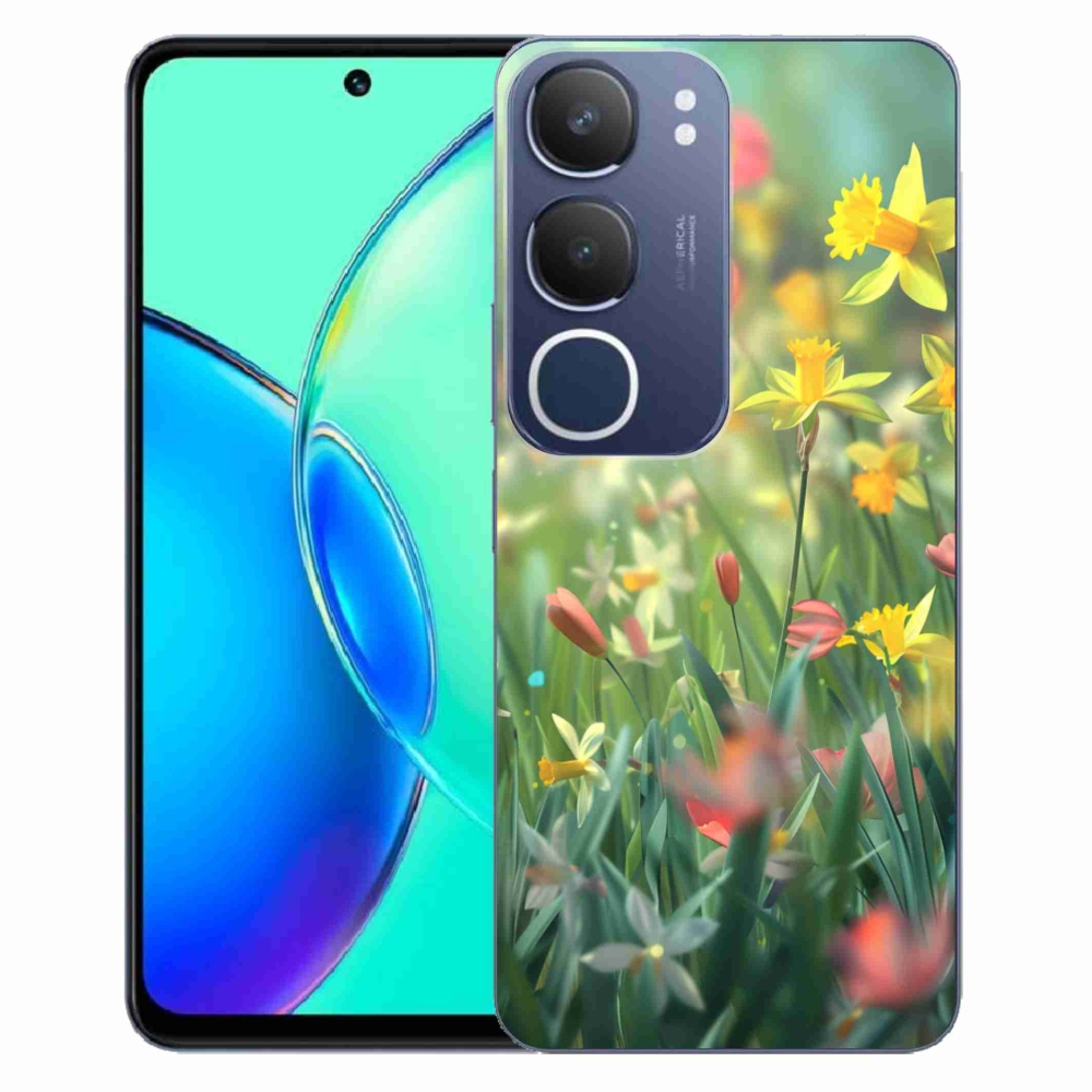 Gelový kryt mmCase na Vivo Y19S - jarní květy