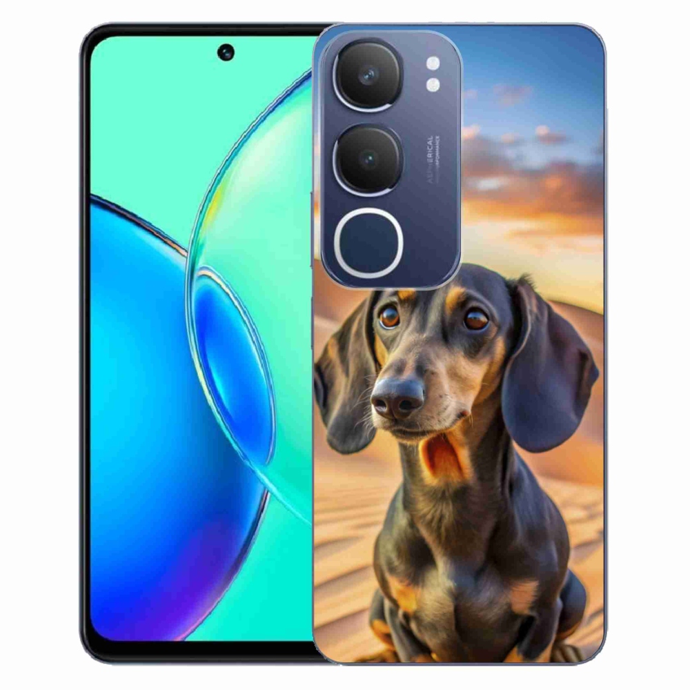 Gelový kryt mmCase na Vivo Y19S - jezevčík 3 