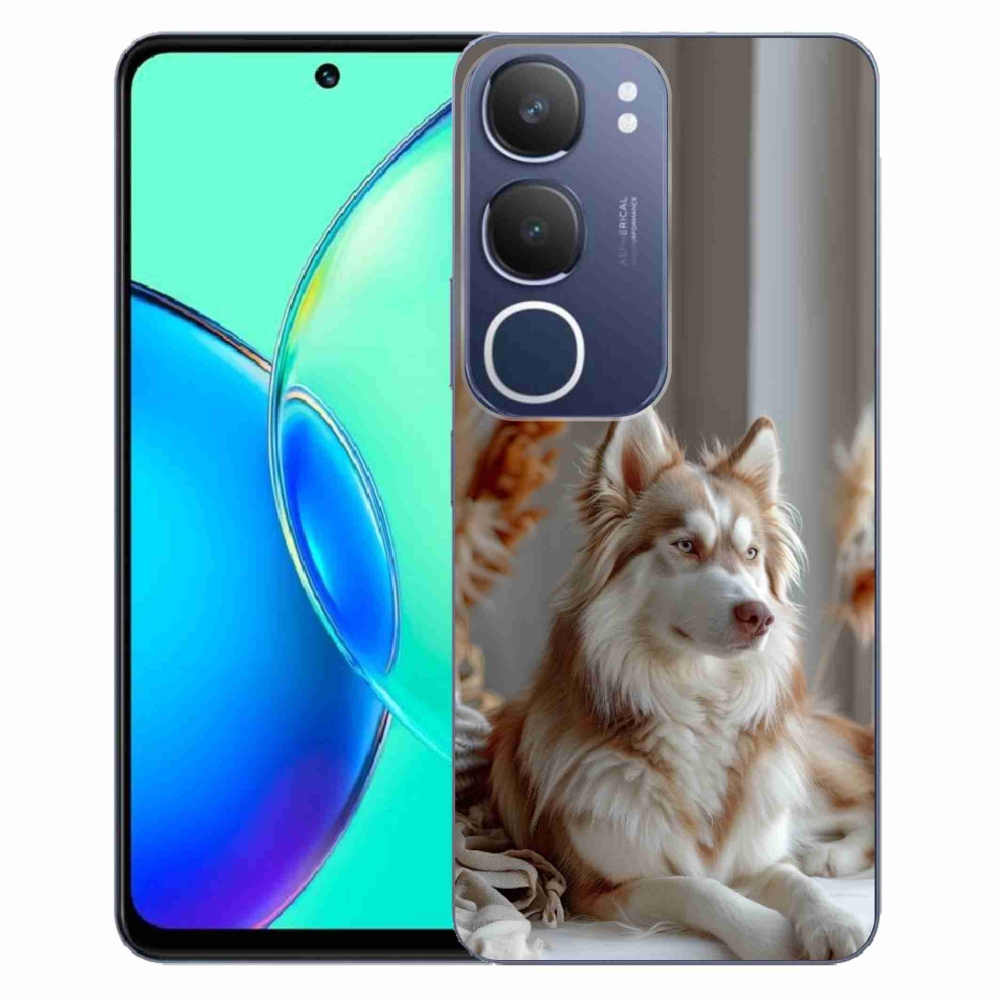 Gelový kryt mmCase na Vivo Y19S - klidný sibiřský husky