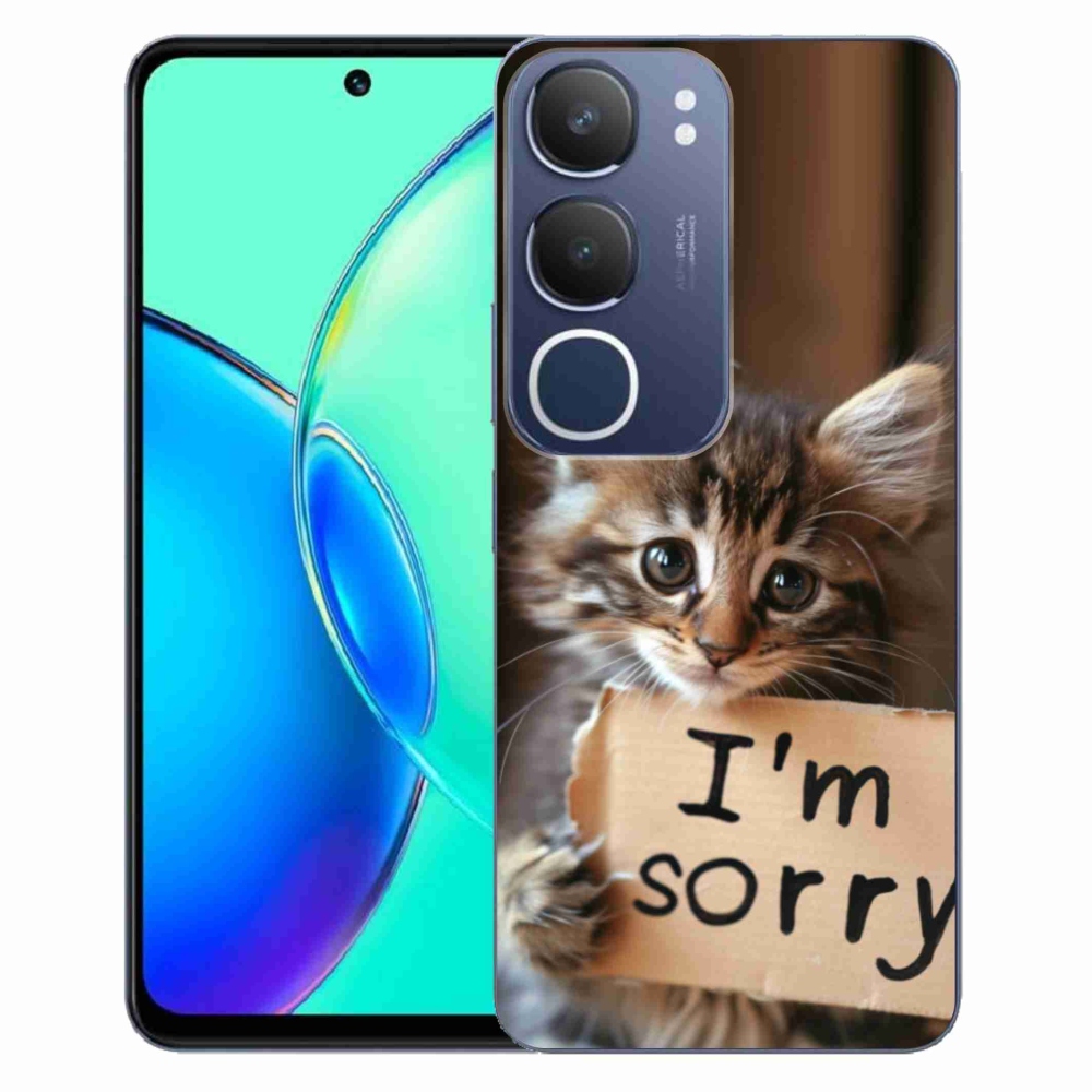 Gelový kryt mmCase na Vivo Y19S - kočíčí omluva