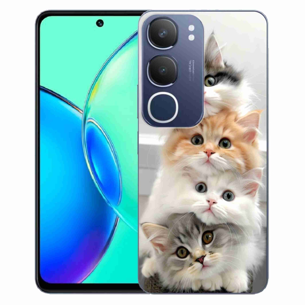 Gelový kryt mmCase na Vivo Y19S - kočičí parta