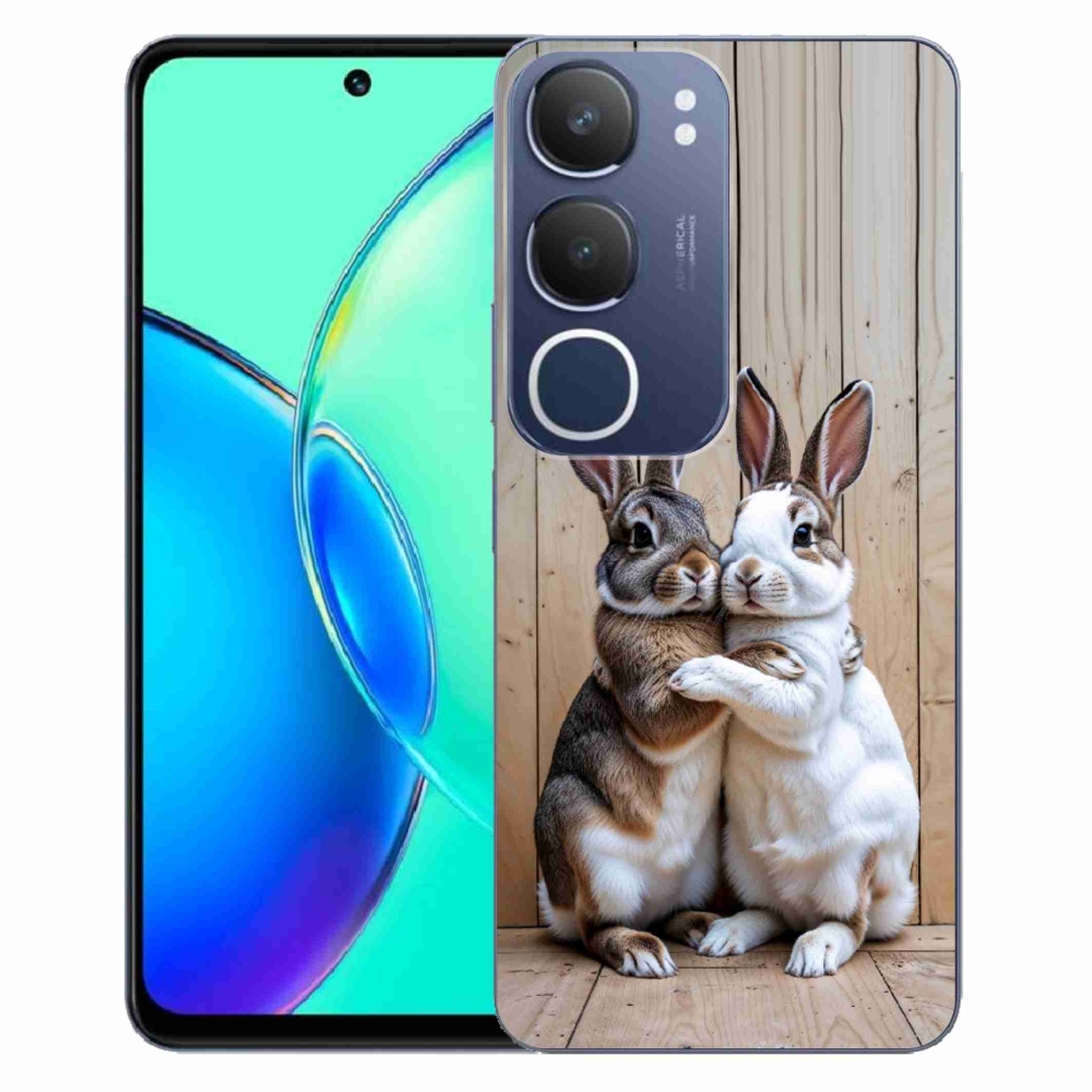 Gelový kryt mmCase na Vivo Y19S - králičí pár