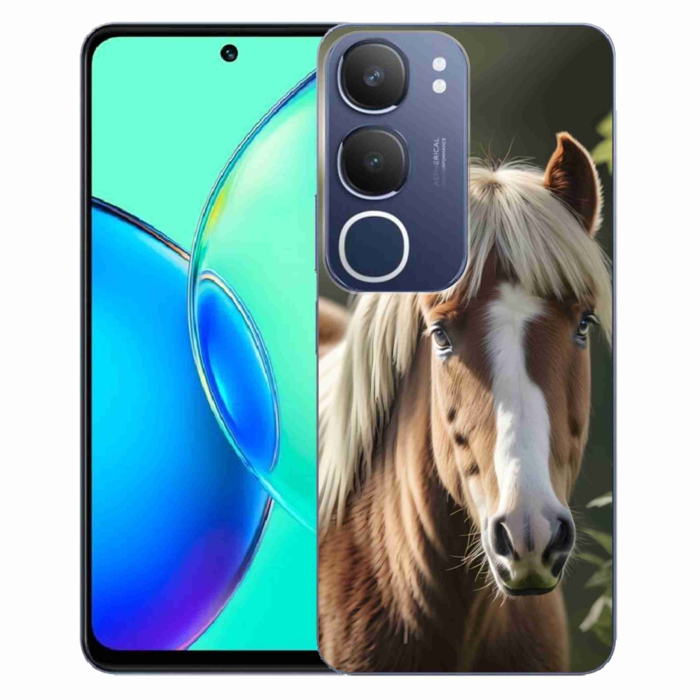 Gelový kryt mmCase na Vivo Y19S - kůň se světlou hřívou