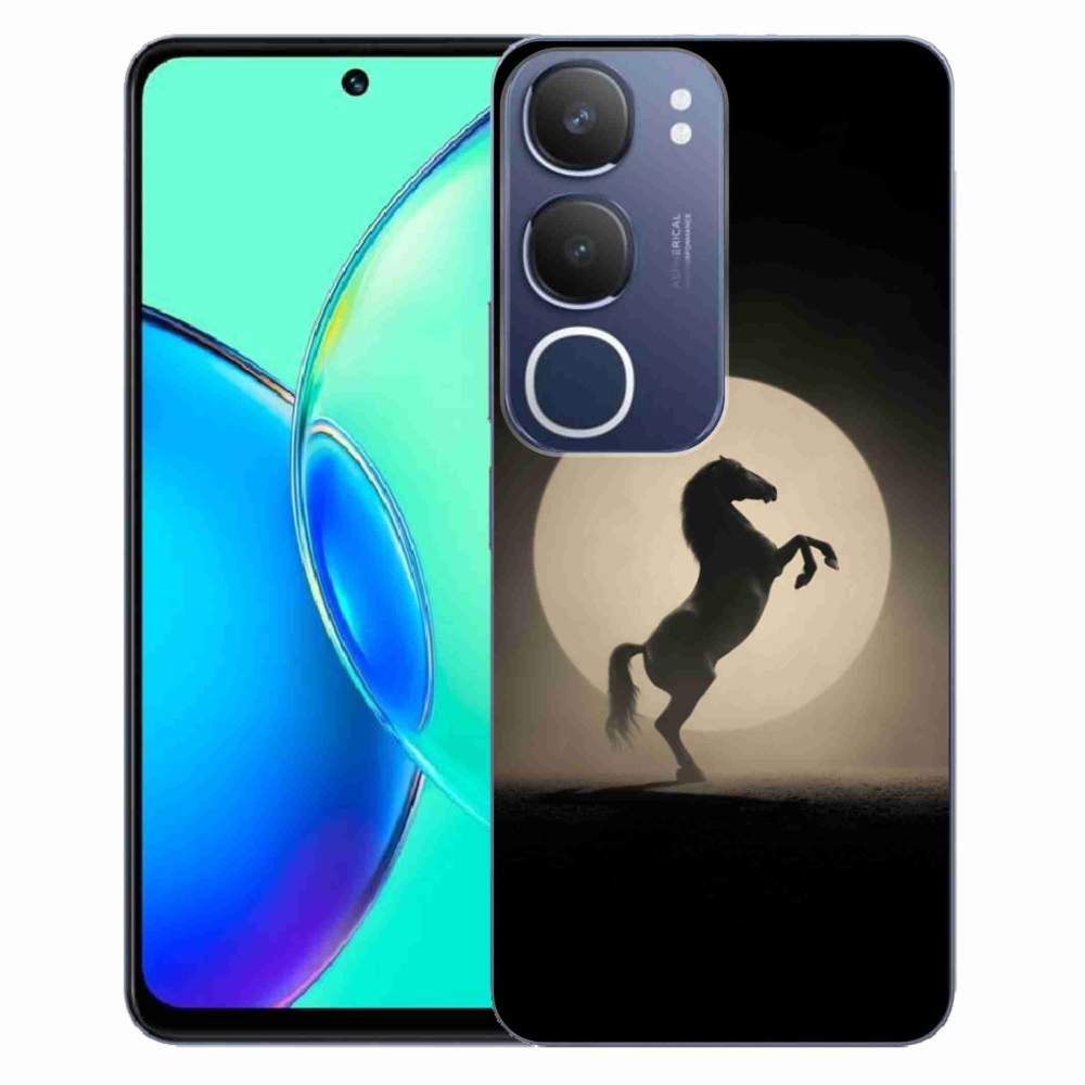 Gelový kryt mmCase na Vivo Y19S - kůň v siluetě